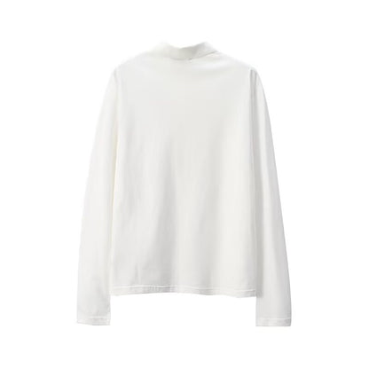Women's casual versatile long sleeved polo shirt