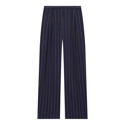 suit Women's 2 pieces linen blend striped jacket+Pants
