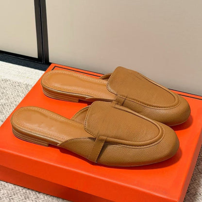 Women's new heel-less half slippers flat sandals and slippers