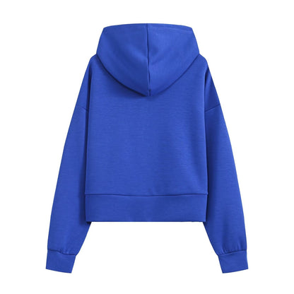 suit Women's 2 pieces hooded double-sided fabric sweatshirt+flared pants