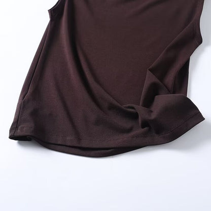 Women's irregular off shoulder sleeveless T-shirt