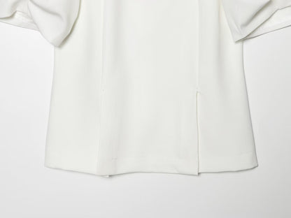 Women's bubble sleeve backless top