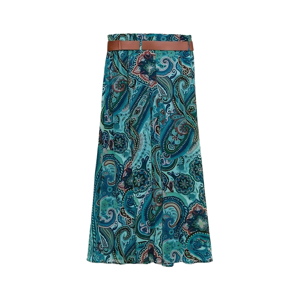 suit Women's 2 pieces bow decoration printed top+Skirts