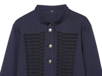 Women's Rope knot Decorated Fitted Short Coat