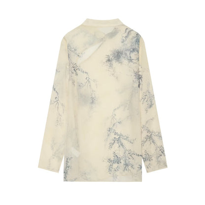 Women's comfortable printed button up shirt