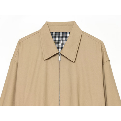 Women's Lapel zipper short Coat