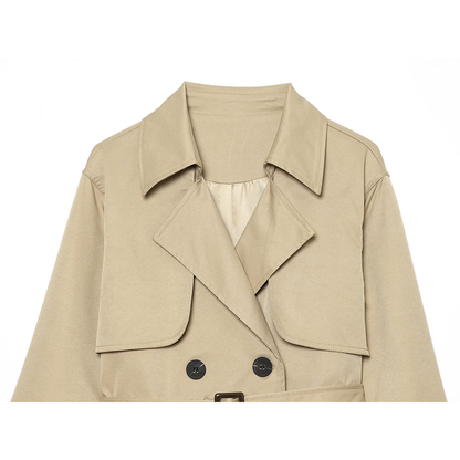 Women's with belt trench coat style jacket Coat