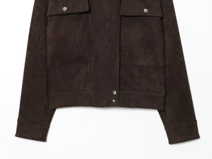 Women's Anti suede effect casual pilot jacket Coat