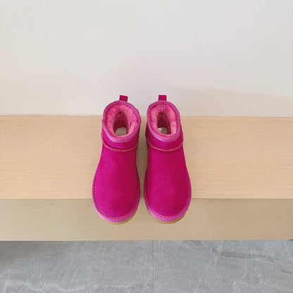 Women's new velvet short snow boots