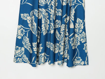Women's printed split Midi dress