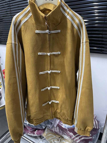 2026 new fashion casual Chinese suede collar loose coat