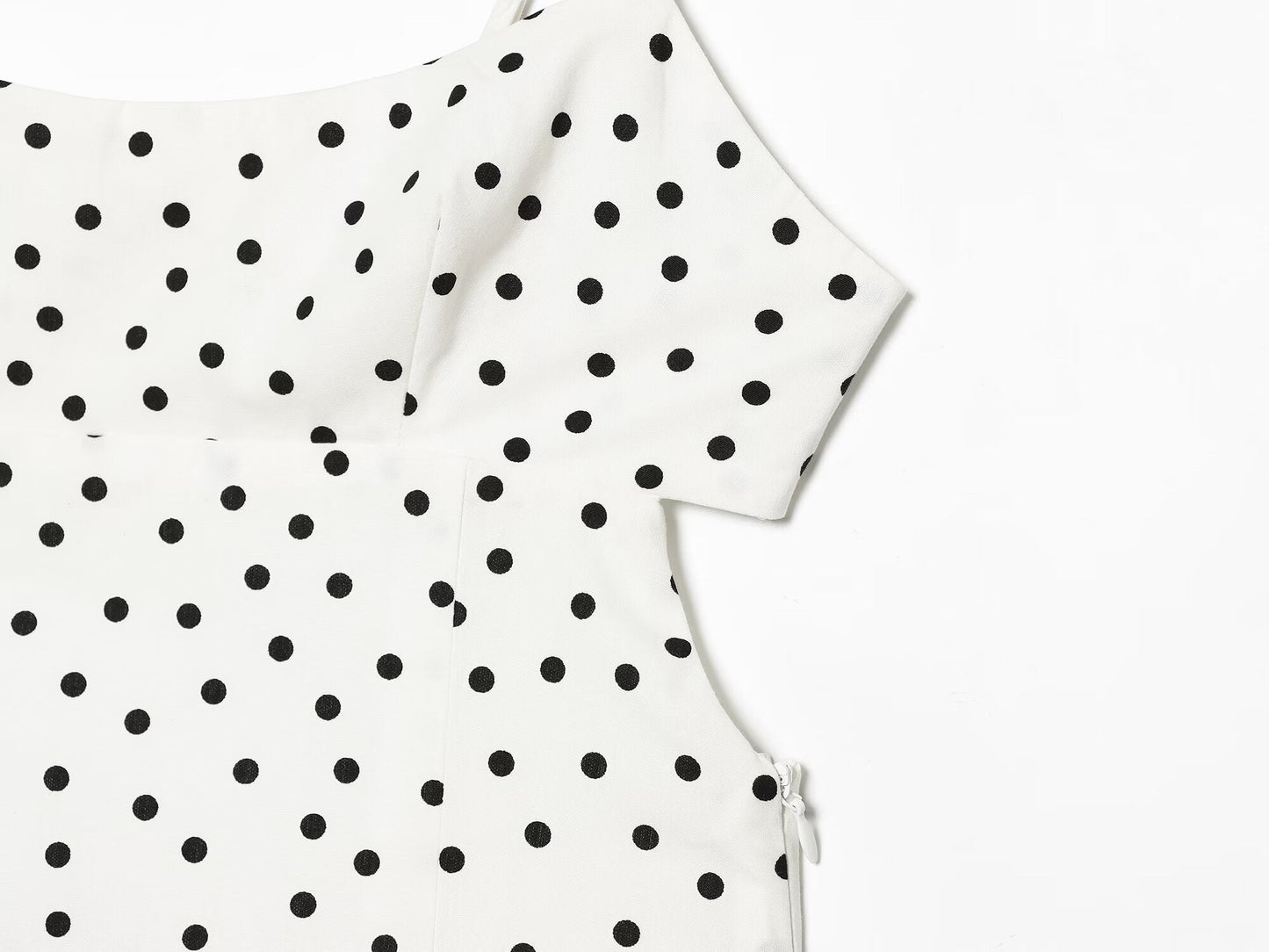 Women's polka dot suspender MIDI dress