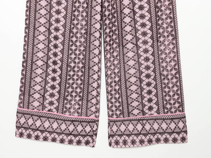suit Women's 2 pieces hollowed out embroidered wide leg pants+top
