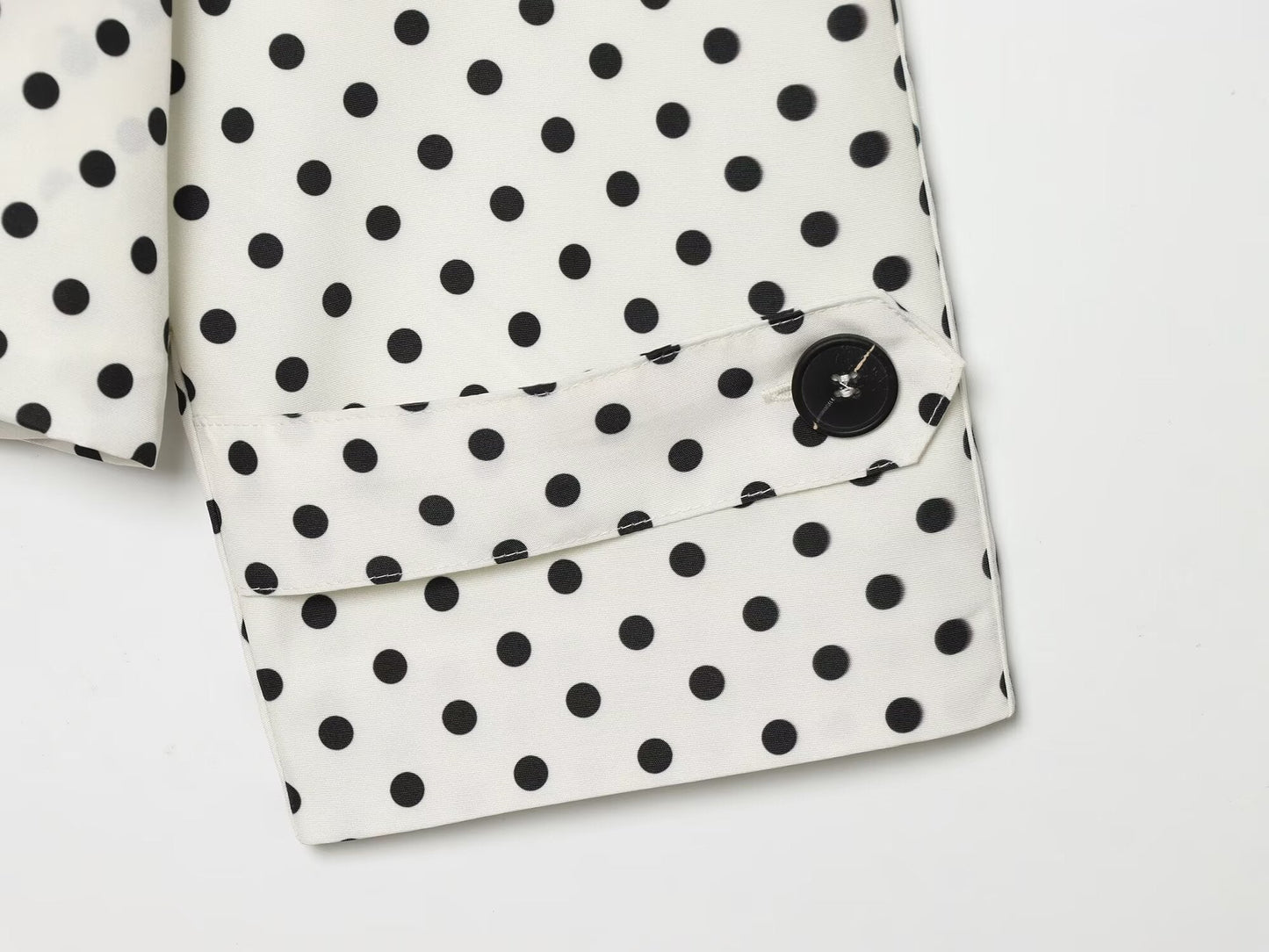 Women's With Belt stand collar polka dot trench coat