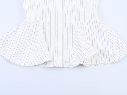 Women's New Fashion Flax Lapel Button Shirt