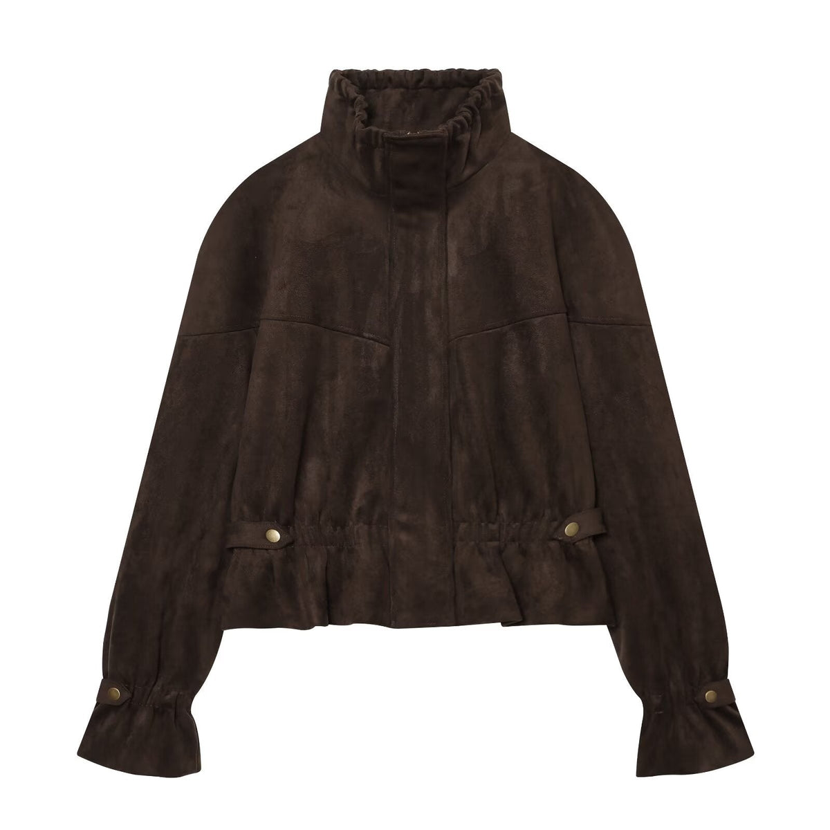 Women's suede texture effect short jacket Coat
