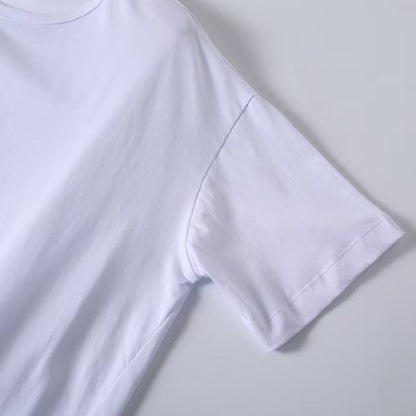 Women's casual short sleeved cotton T-shirt