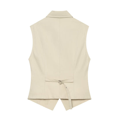 Women's open design windbreaker fabric top