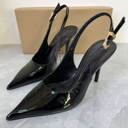 2026 women's new fashion pointed back strap stiletto heels