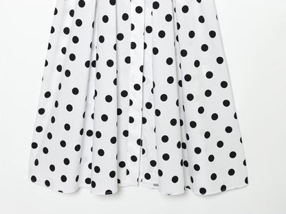 Women's polka dot Poplin Midi Dress