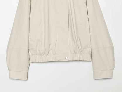 Women's standing collar elastic waisted cotton Coat