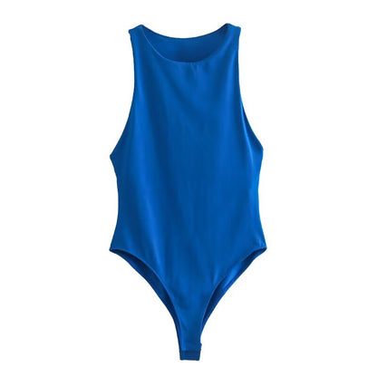 Women's tight halter neck bodysuit