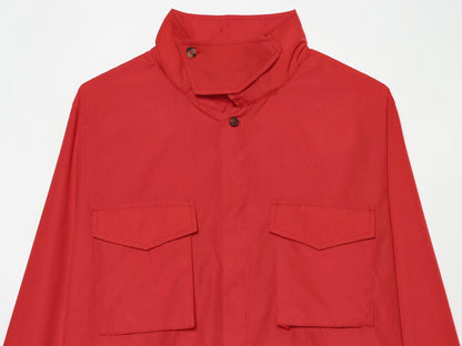 Women's pocket decoration casual stand collar shirt