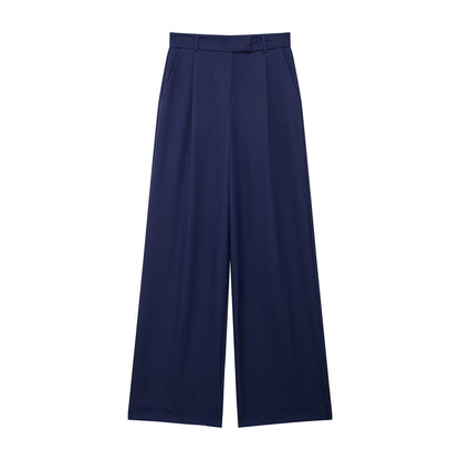 Women's pleated casual wide leg pants