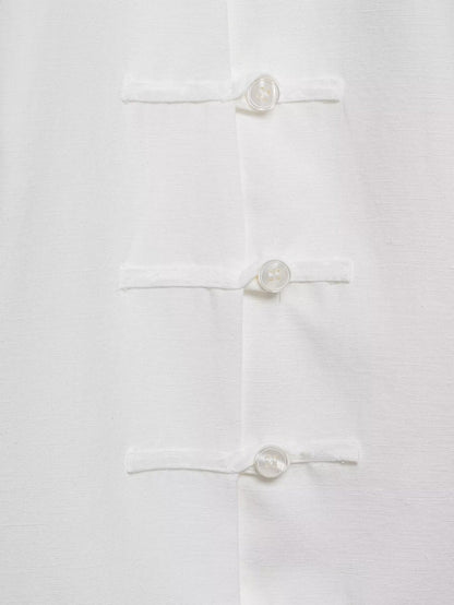 suit Women's 2 pieces buckle decoration hanging neck top+shorts
