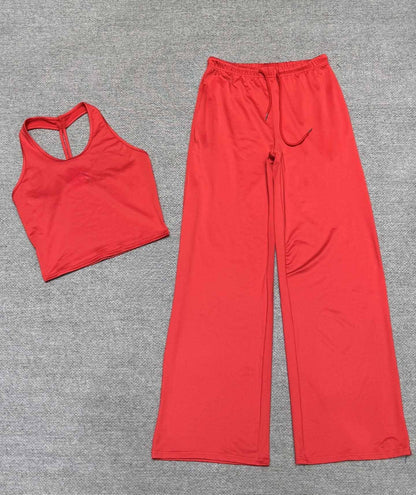 Women's new quick-drying beauty back sling sports running two-piece suit