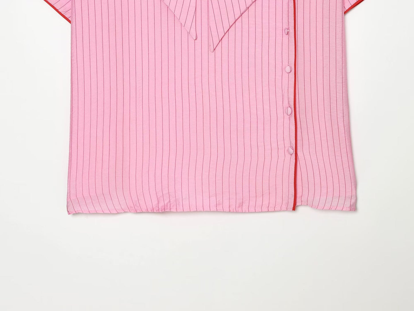 Women's bow decoration striped top