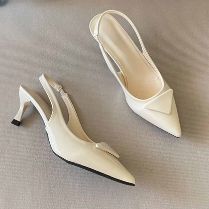 Women's new rear strap high heels have a shoe box