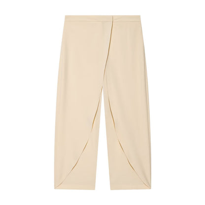 Women's front cross design casual pants