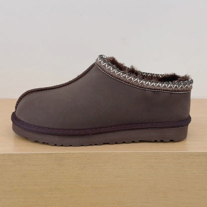 Women's new thin-soled and velvet padded snow boots