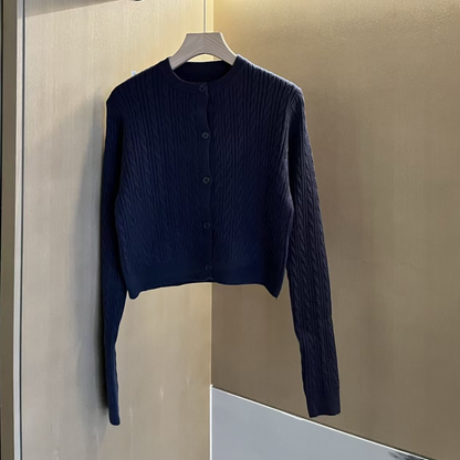 Women's new short knitted sweater cardigan coat