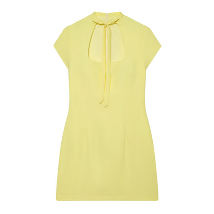Women's bow decoration slim mini dress