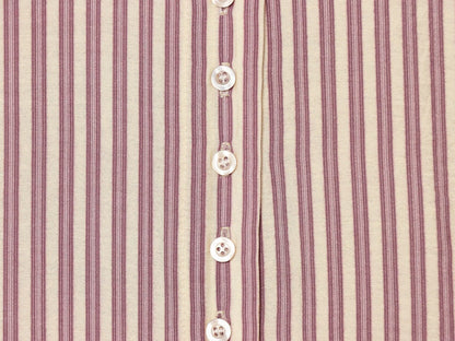 Women's loose stand collar striped shirt