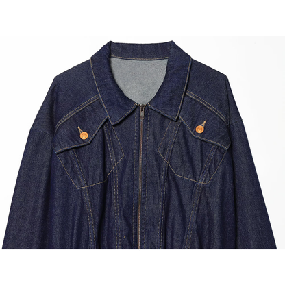 Women's casual denim pilot jacket Coat