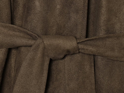 Women's with belt suede texture effect Coat