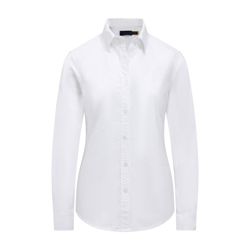 Women's new casual Joker embroidered button-type long-sleeved shirt chic top