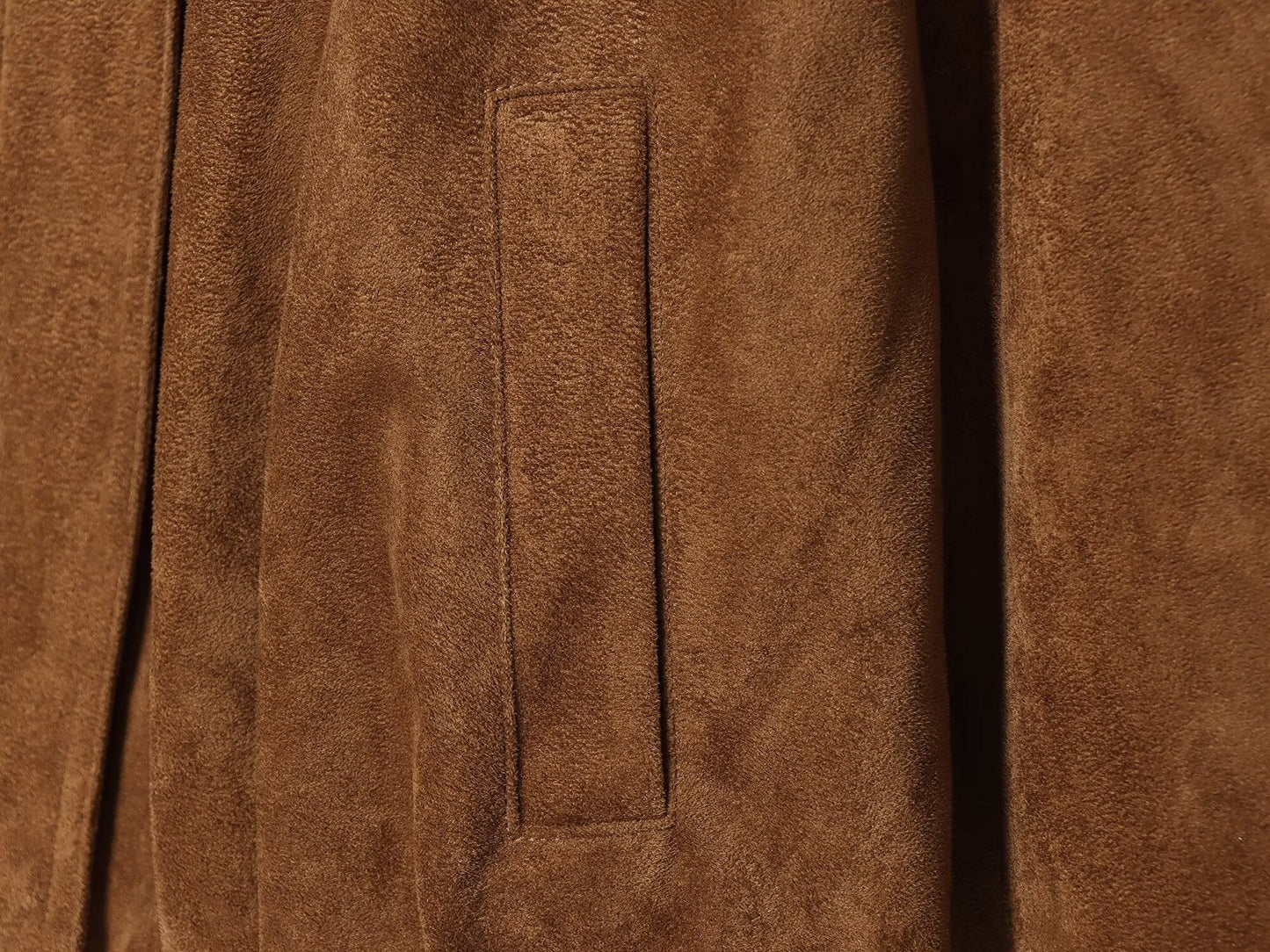 Women's suede textured stand collar jacket Coat