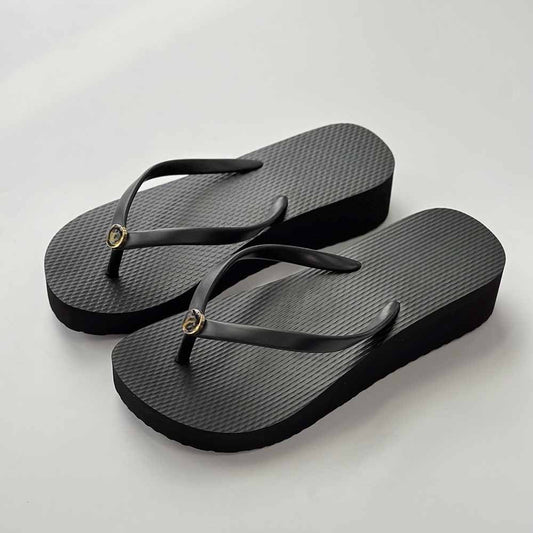 2026 women's new thick soled holiday sandals and slippers have a shoe box