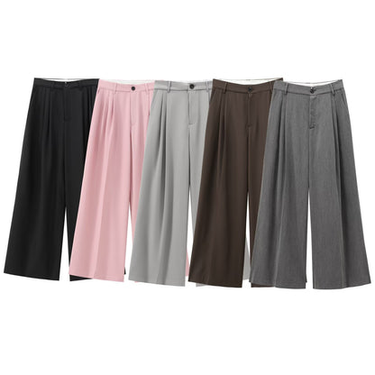 2026 Women's Loose Casual Double Pleat Pants