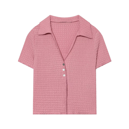 suit Women's 2 pieces short textured lapel Coat+Pants
