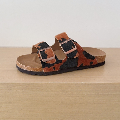 Women's 2026 new fashion horse hair cow slippers
