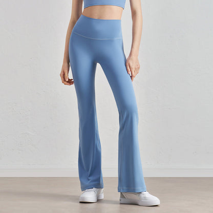 Women's New Leisure High Waist Hip Yoga Pants Outdoor Fitness Pants Skinny Sports Bell Bottoms.