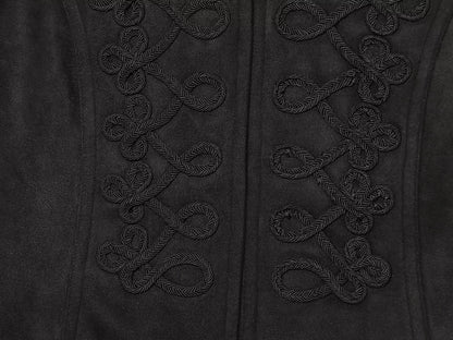 Women's suede textured rope knot buckle Coat