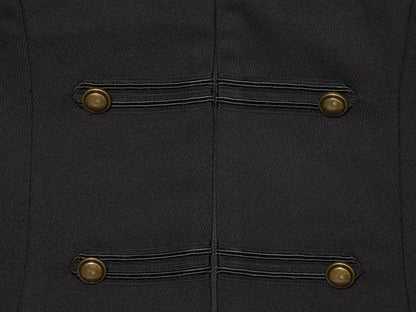 Women's slim double breasted twill vest