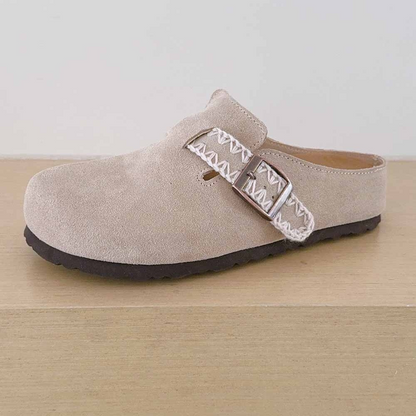 2026 women's new woven semi-trailer slippers have a shoe box