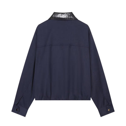 Women's patchwork lapel pilot jacket Coat
